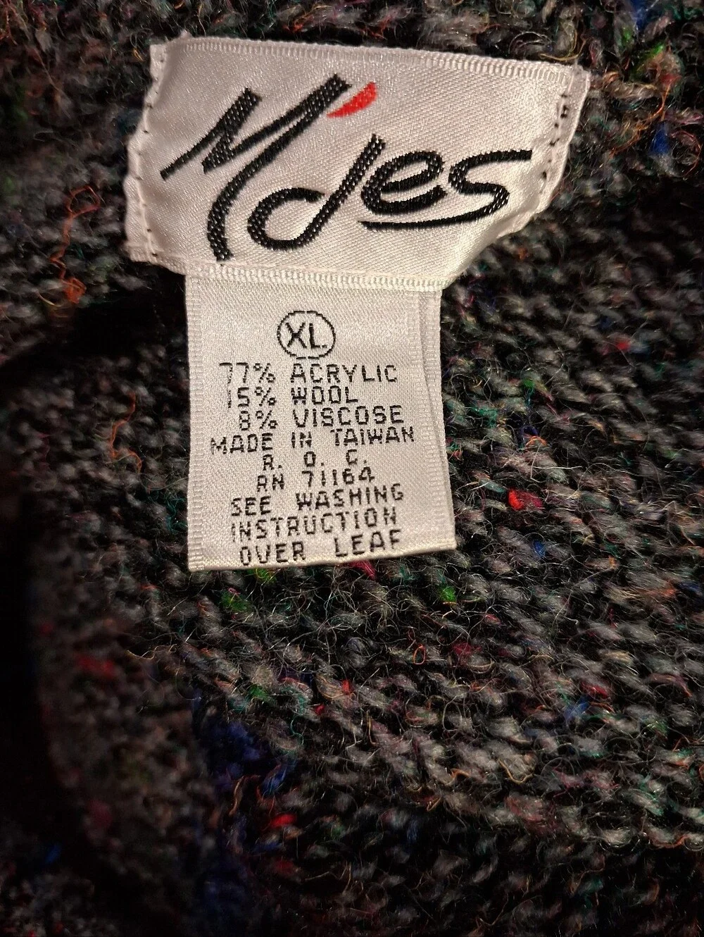 Vintage M'des Mens Size XL Grandpa Sweater Wool Blend